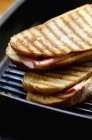 Ham and cheese paninis — Stock Photo