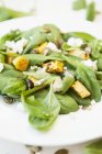 Spinach salad with pumpkin — Stock Photo