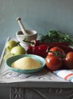 Ingredienti per piatto couscous — Foto stock