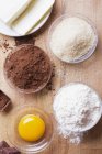 Ingredients for chocolate biscuits — Stock Photo