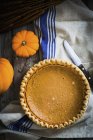 Whole pumpkin pie — Stock Photo