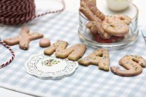 Letter-shaped biscuits — Stock Photo