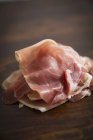 Pile of Parma ham slices — Stock Photo