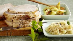 Carne di maiale arrosto polacca e pasta di patate — Foto stock