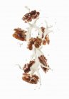 Splash of walnut milk — Stock Photo