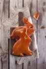 Rabbit-shaped Easter cakes — Stock Photo