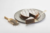 Gâteau de graines de pavot sur cuillère — Photo de stock