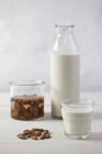 Amandes et lait d'amande — Photo de stock