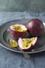 Fresh sliced Passionfruits — Stock Photo