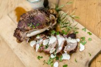 Grilled knuckle of lamb — Stock Photo