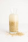 Softened oats on white background — Stock Photo