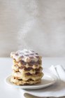 Homemade Belgian waffles — Stock Photo
