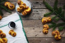 Petits pains au safran suédois classiques — Photo de stock