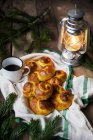 Petits pains au safran suédois classiques — Photo de stock