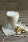 Glass of cashew nut milk — Stock Photo