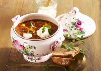 Spicy goulash soup — Stock Photo