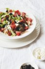 Летний салат с арбузами — стоковое фото