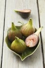 Fresh Figs with halves — Stock Photo