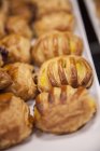 Puff pastries filled with cream — Stock Photo