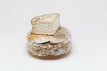 Käse von Wirsing über Weiß — Stockfoto