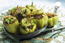 Gratinated mini peppers — Stock Photo