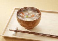 Miso soup with pork — Stock Photo