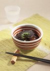 Closeup view of seaweed simmered in soy sauce — Stock Photo