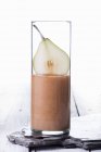 Pear smoothie in glass — Stock Photo