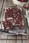 Chocolate tray bake — Stock Photo