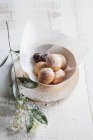 Ricotta dumplings with cherries — Stock Photo