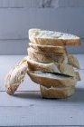Stack of baguette slices — Stock Photo
