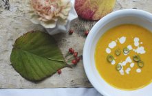 Autumnal pumpkin soup — Stock Photo