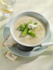 Celery soup with crme frache — Stock Photo