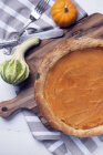 Pumpkin pie on board — Stock Photo