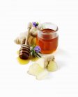 Jar of ginger and lavender — Stock Photo