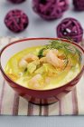Fish soup with saffron — Stock Photo