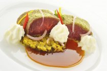 Lamb sirloin with a herb crust — Stock Photo