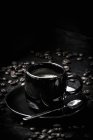 Schwarze Espressotasse — Stockfoto