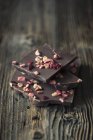 Chocolate with dried cranberries — Stock Photo