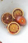 Sliced Juicy blood oranges — Stock Photo
