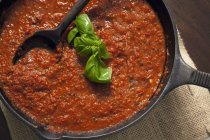 Homemade tomato sauce for pasta — Stock Photo