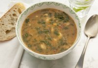 Grünkohl-Bohnen-Suppe — Stockfoto