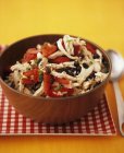 Chicken salad with tomatoes — Stock Photo