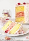 Turkish Delight layer cake — Stock Photo