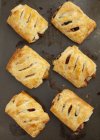 Closeup top view of freshly baked savoury pastries — Stock Photo