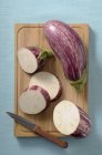 Fresh sliced Eggplants — Stock Photo