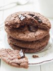 Biscoitos de chocolate vegan sem glúten — Fotografia de Stock
