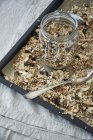 Muesli with raisins and puffed amaranth — Stock Photo