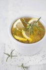 Closeup view of lemon and rosemary marmalade — Stock Photo