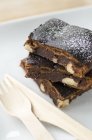 Brownies aux noix — Photo de stock